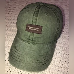 Life is good slogan green baseball cap